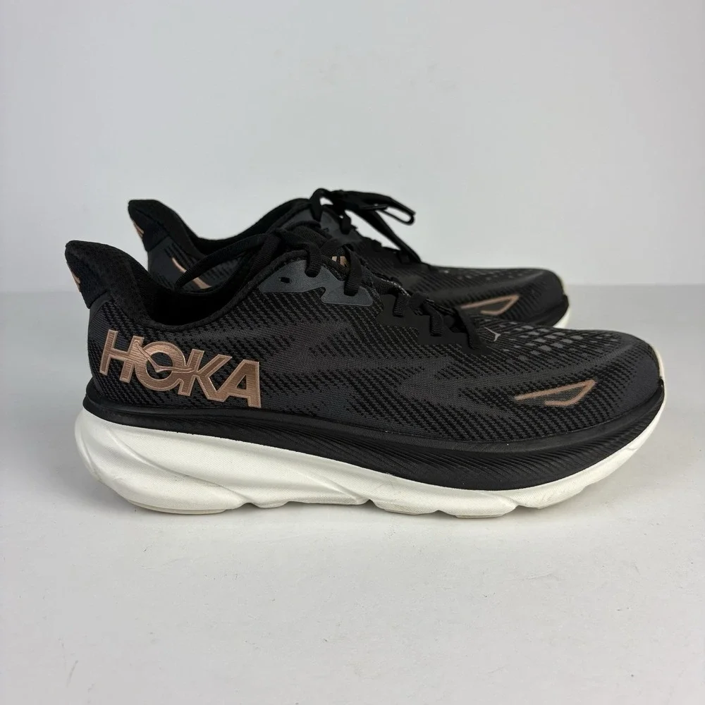 Size 10,5 Women's - Hoka One One HOKA Clifton 9 Black Rose Gold W